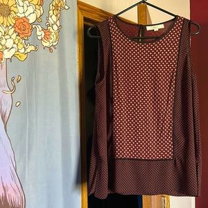 Sleeveless top with print in size Large